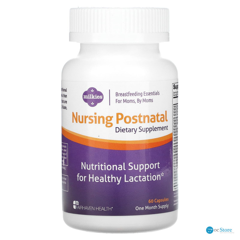 Післяпологовий догляд, Nursing Postnatal, Fairhaven Health, Milkies, 60 капсул