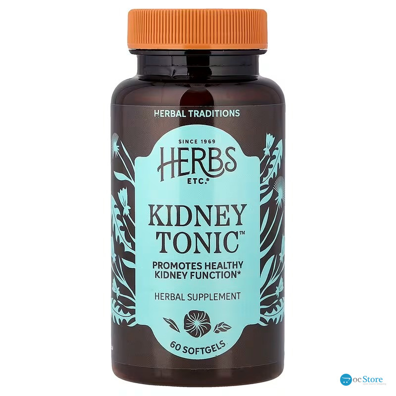 Тонік для нирок, Herbs Etc., 60 м'яких таблеток