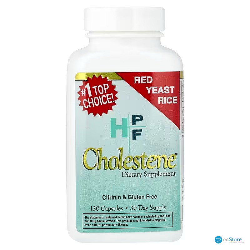 Червоний дріжджовий рис, HPF, Cholestene, Healthy Origins, 120 капсул (600 мг на капсулу)