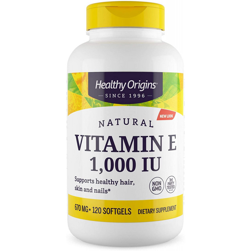 Вітамін Е, Vitamin E, Healthy Origins, 1000 МО, 120 капсул