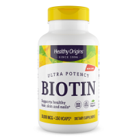Біотин, Biotin, Healthy Origins, надвисока концентрація, 10,000 мкг, 150 веганських капсул