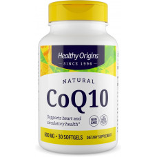 Коензим Q10, Healthy Origins, Kaneka Q10 (CoQ10), для здоров'я серця та клітинної енергії, ферментований дріжджами, 600 мг, 30 капсул