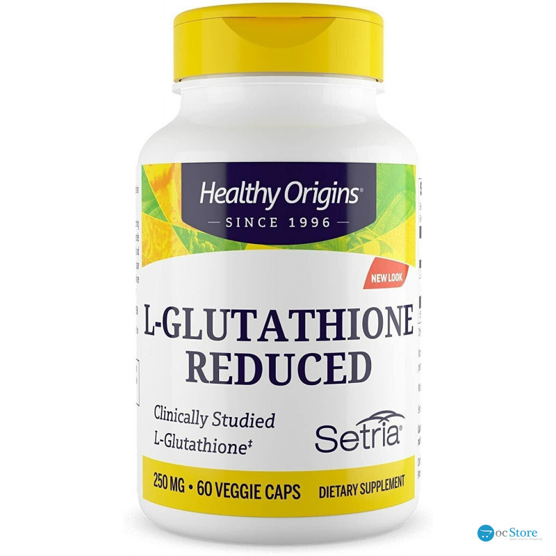 Глутатіон, L-Glutathione, Healthy Origins, Setria, знижений, 250 мг, 60 капсул
