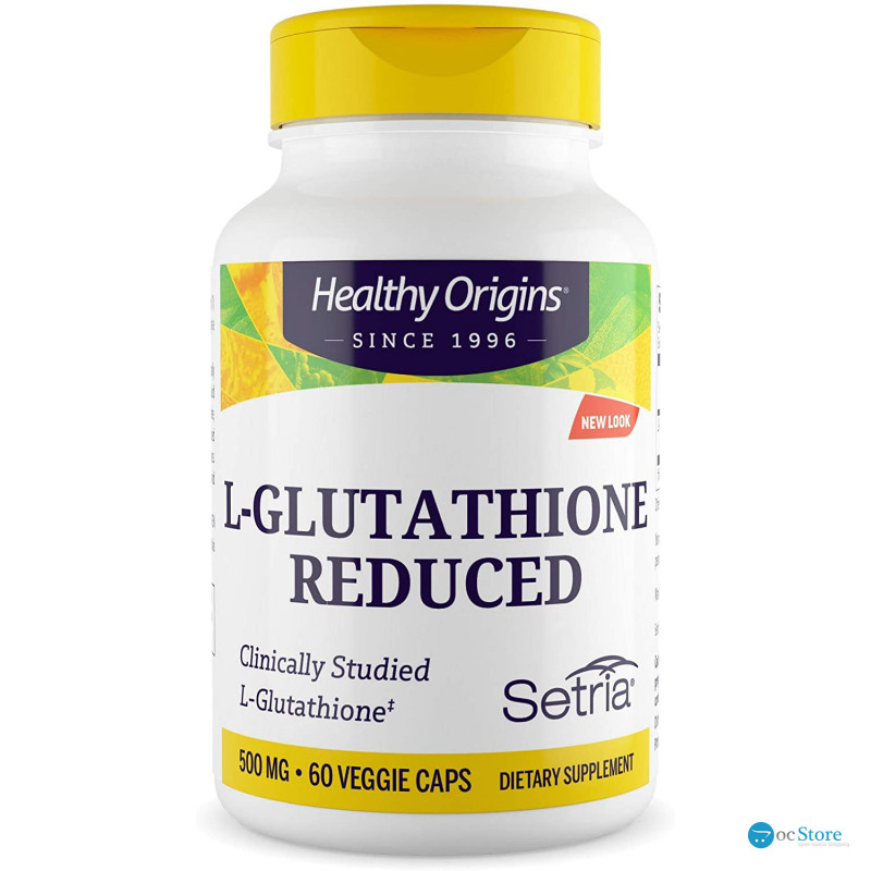 Глутатіон, L-Glutathione, Healthy Origins, Setria, знижений, 500 мг, 60 капсул