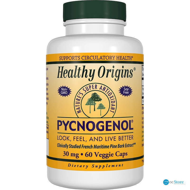 Пікногенол, Pycnogenol, Healthy Origins, 30 мг, 60 капсул