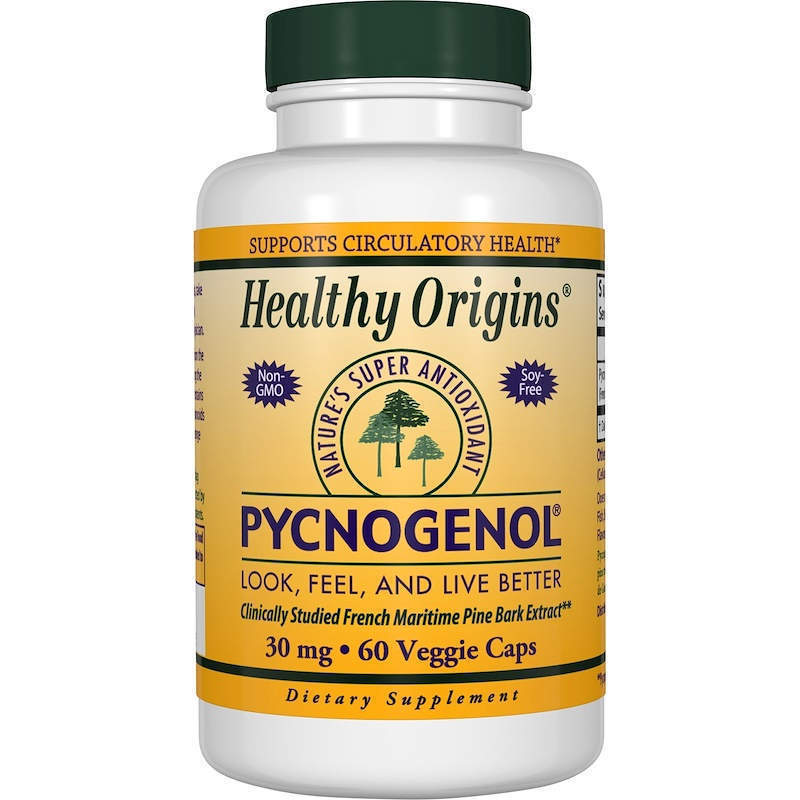 Пікногенол, Pycnogenol, Healthy Origins, 30 мг, 60 капсул