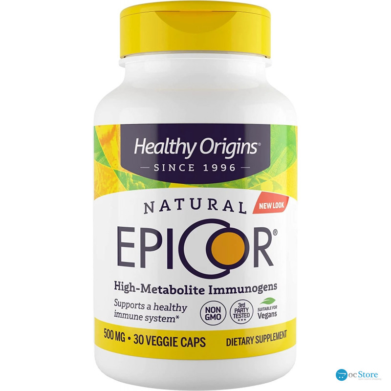 Епікор, EpiCor, Healthy Origins, 500 мг, 30 вегетаріанських капсул
