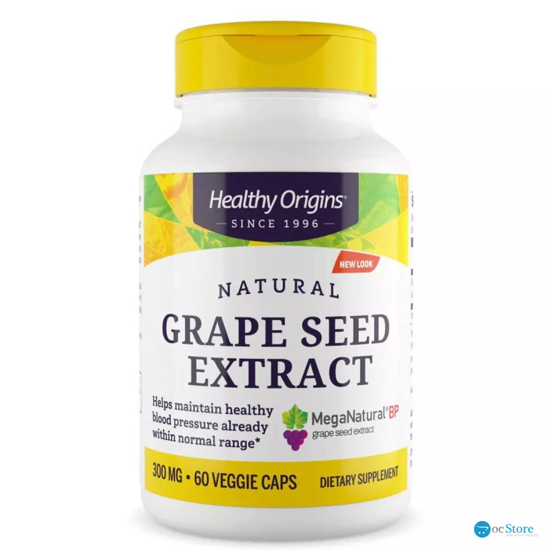 Екстракт виноградних кісточок (Grape Seed Extract), Healthy Origins, 300 мг, 60 капсул