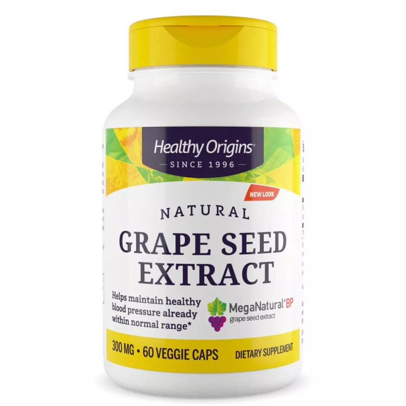 Екстракт виноградних кісточок (Grape Seed Extract), Healthy Origins, 300 мг, 60 капсул