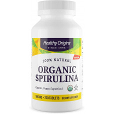 Спіруліна, Spirulina, Healthy Origins, органік, 500 мг, 720 таблеток