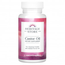 Касторова олія, Castor Oil, Heritage Products, 725 мг, 60 вегетаріанських капсул