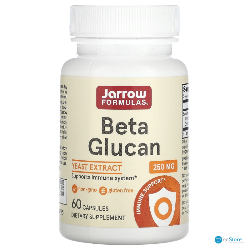Бета глюкан, Beta Glucan, Jarrow Formulas, імунна підтримка, 60 капсул