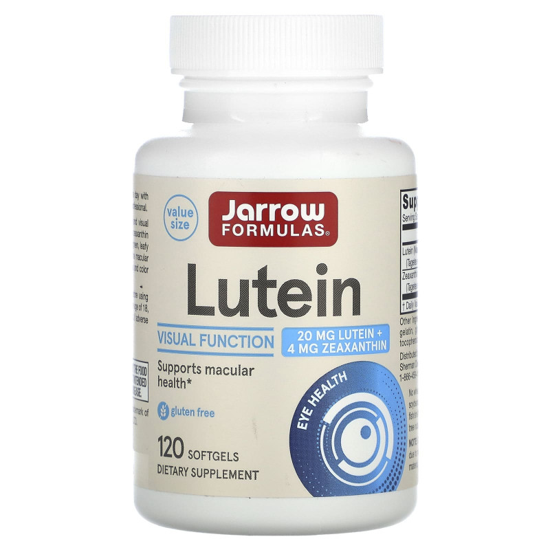 Лютеїн, Lutein, Jarrow Formulas, 20 мг, 120 гелевих капсул