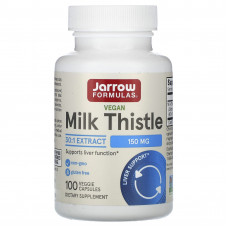 Розторопша (Milk Thistle), Jarrow Formulas, стандартизована, 150 мг, 100 вегетаріанських капсул