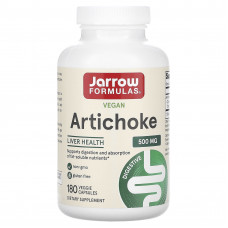 Артишок, Artichoke, Jarrow Formulas, 500 мг, 180 капсул