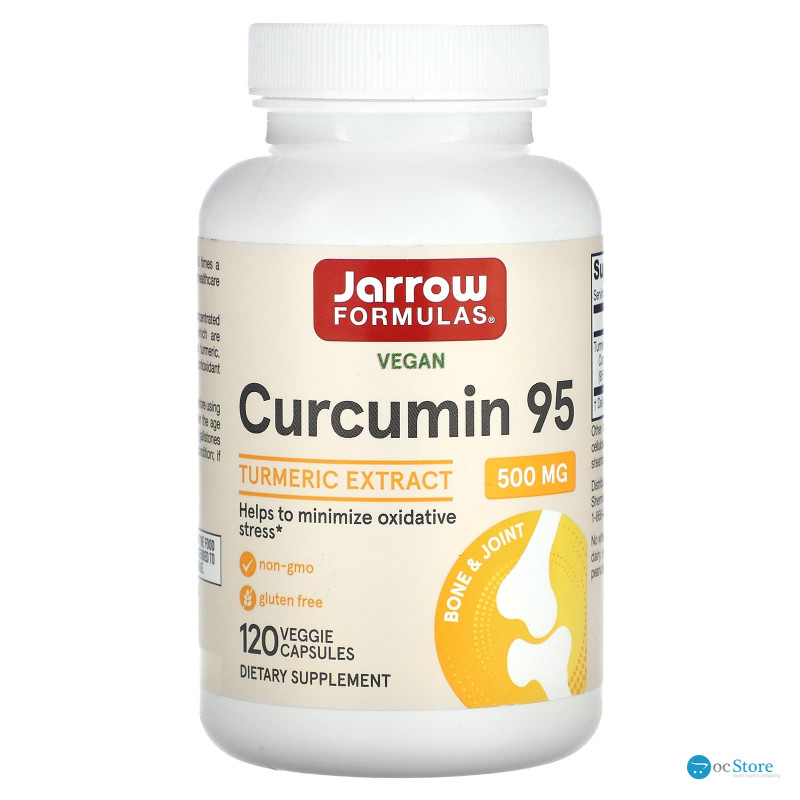 Куркумін, Curcumin 95, Jarrow Formulas, 500 мг, 120 капсул