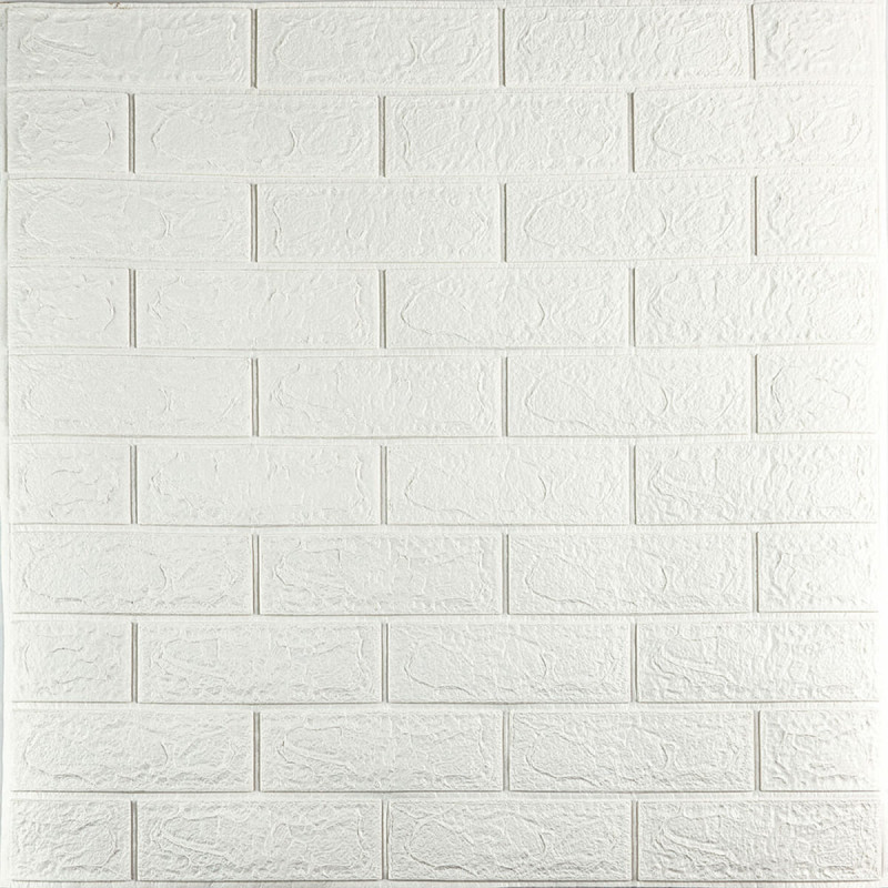 3D панель самоклеюча 700х770х3мм цегла Біла (001-3) SW-00000174