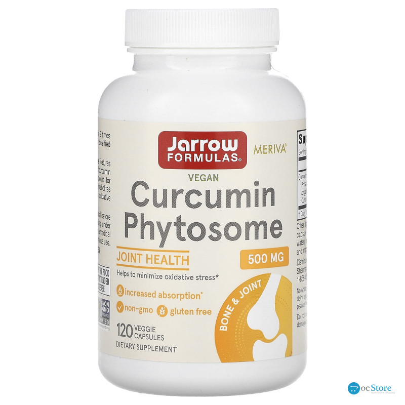 Фітосоми куркуміну, Curcumin Phytosome, Jarrow Formulas, 500 мг, 120 рослинних капсул