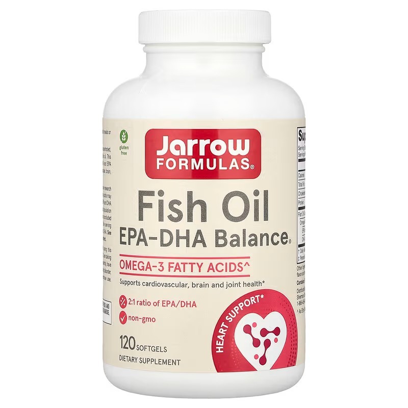 Риб'ячий жир баланс, EPA-DHA Balance, Jarrow Formulas, 1200 мг жирних кислот Омега-3 для підтримки серцево-судинної системи, 120 капсул