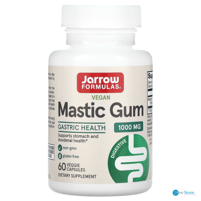 Смола мастикового дерева, Mastic Gum, Jarrow Formulas, 500 мг, 60 вегетаріанських капсул