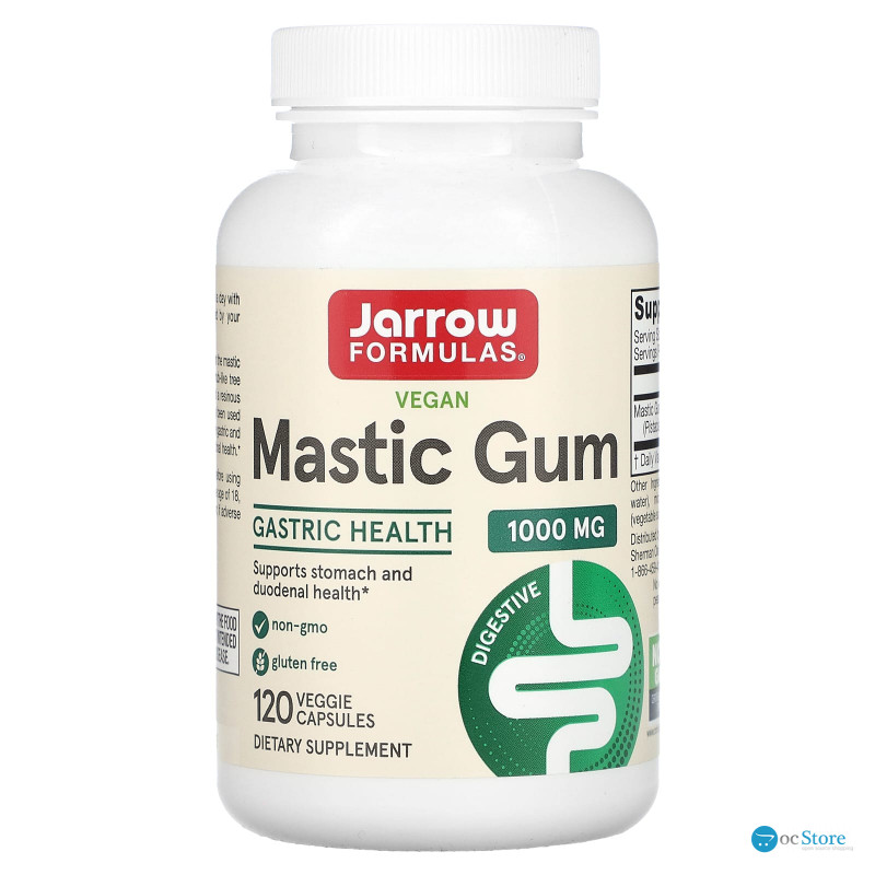Смола мастикового дерева, Mastic Gum, Jarrow Formulas, 500 мг, 120 капсул