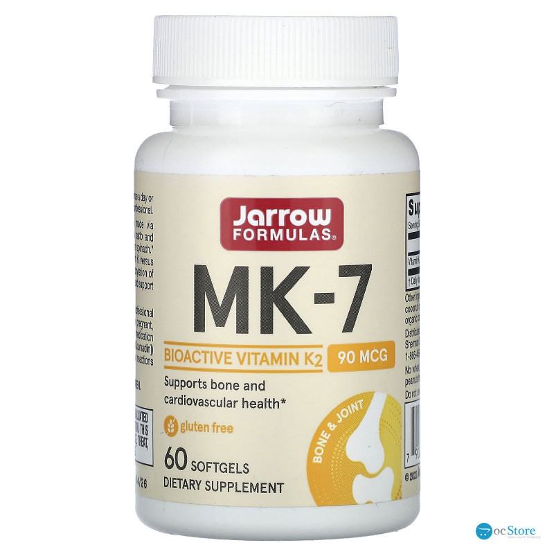Вітамін К2, МК-7 Vitamin K2, Jarrow Formulas, 90 мкг, 60 м'яких капсул