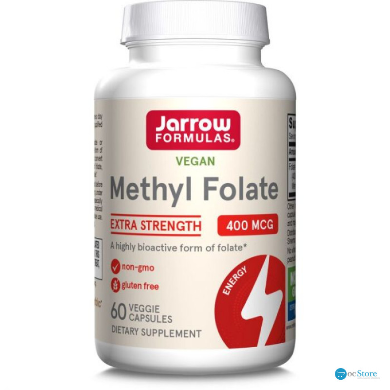 Метилфолат, Methyl Folate, Jarrow Formulas, 400 мкг, 60 капсул