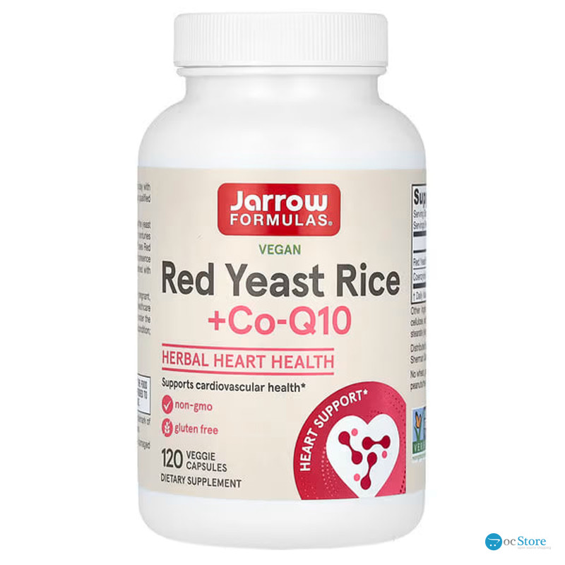 Коензим Q10, Червоний рис (Red Yeast Rice + Co-Q10), Jarrow Formulas, 120 капсул