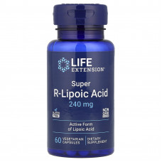 R ліпоєва кислота, Super R-Lipoic Acid, Life Extension, 60 вегетаріанських капсул