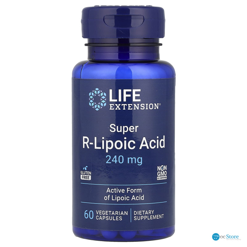 R ліпоєва кислота, Super R-Lipoic Acid, Life Extension, 60 вегетаріанських капсул