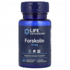 Форсколін, Forskolin, Life Extension, 10 мг, 60 вегетаріанських капсул