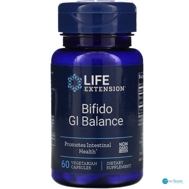 Біфідобактерії, Bifido GI Balance, Life Extension, 60 капсул