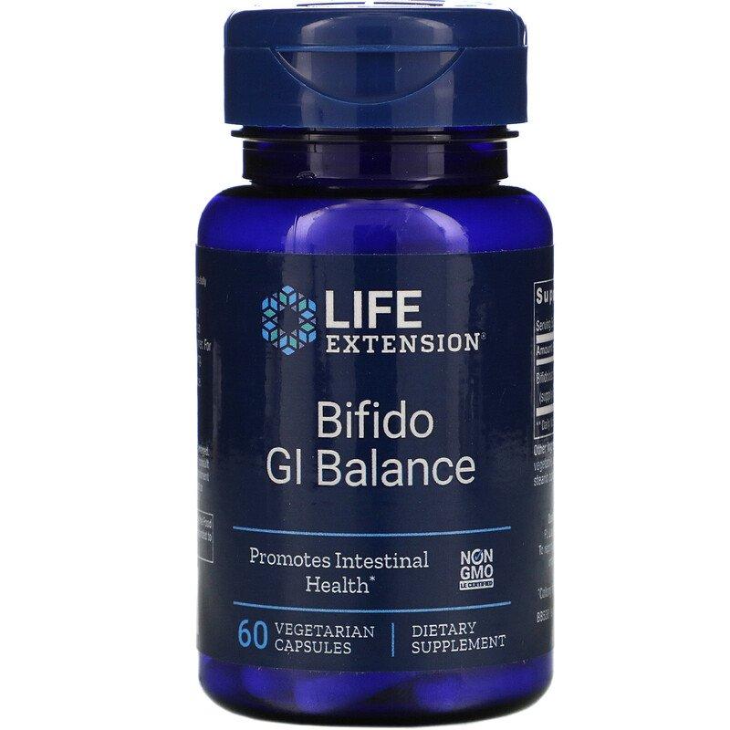 Біфідобактерії, Bifido GI Balance, Life Extension, 60 капсул