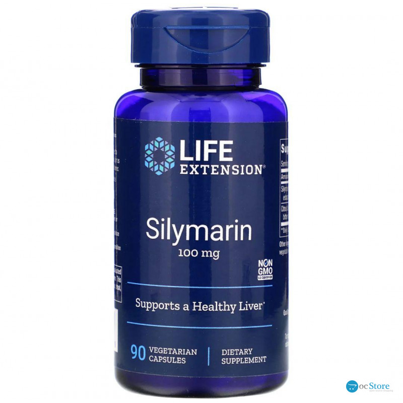 Силімарин, Silymarin, Life Extension, 100 мг, 90 вегетаріанських капсул