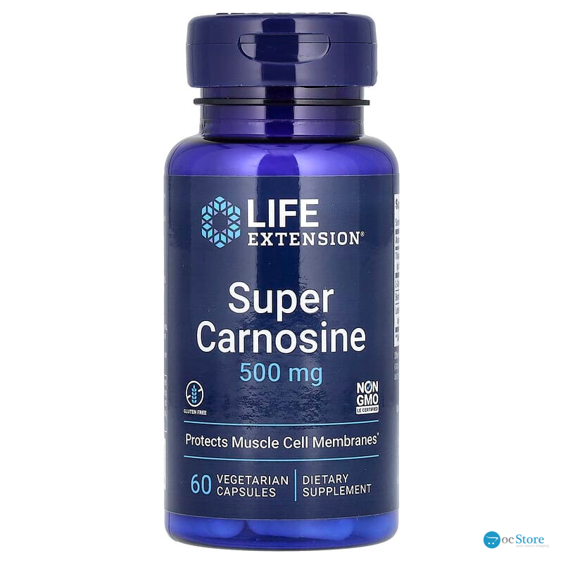 Супер карнозин, Carnosine, Life Extension, 500 мг, 60 веганських капсул