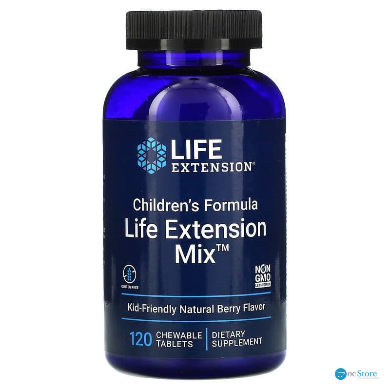 Мультивітаміни для дітей, Children's Formula Mix, Life Extension, ягідний смак, 120 жувальних таблеток