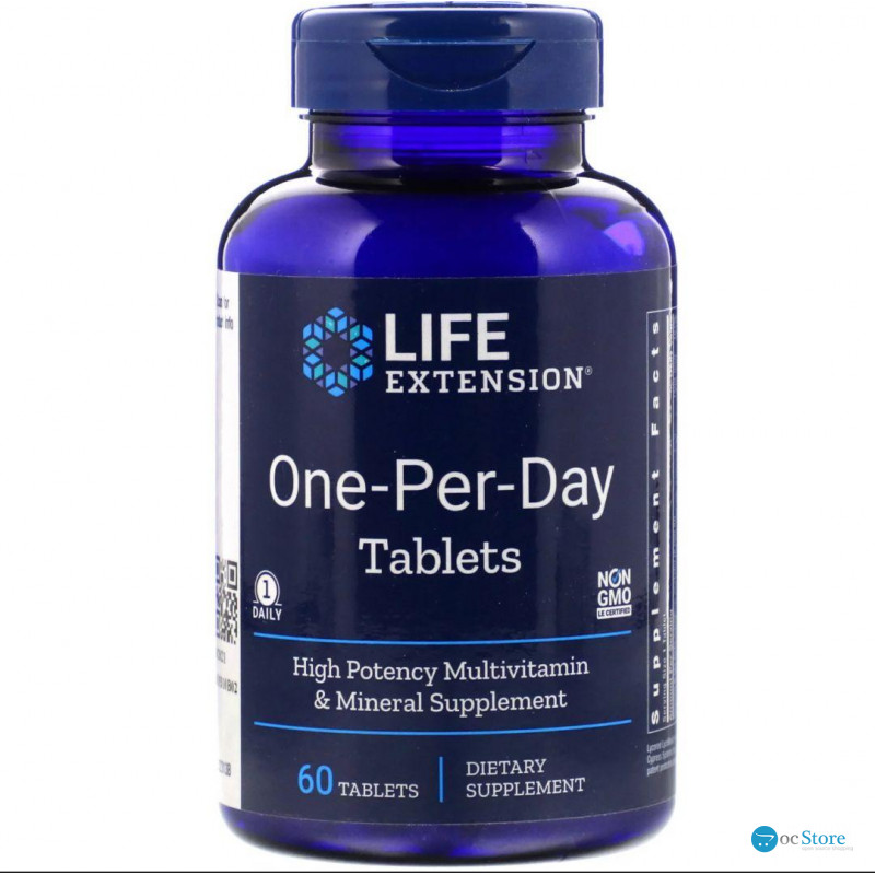Вітамінний комплекс, One-Per-Day Tablets, Life Extension, 1 в день, 60 таблеток
