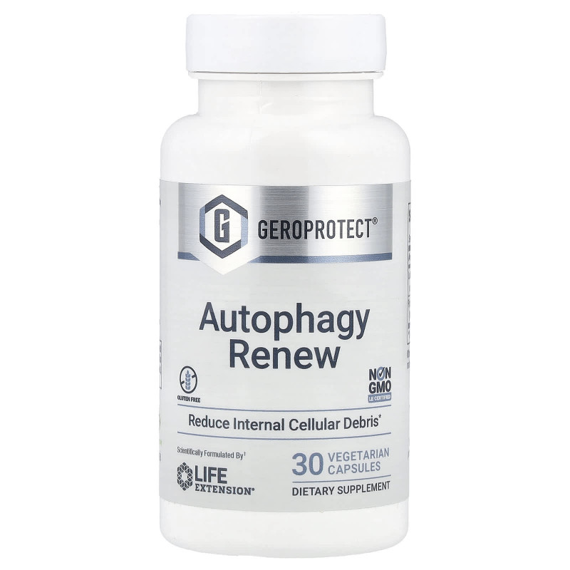 Формула довголіття, GeroProtect, Autophagy Renew, Life Extension, відновлення аутофагії, 30 вегетаріанських капсул