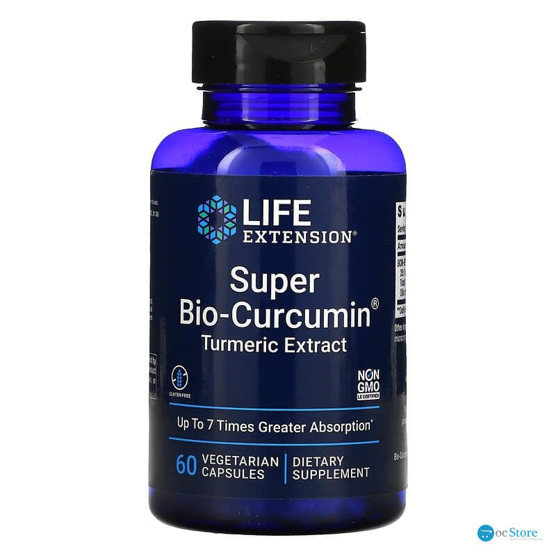 Куркумін, Super Bio-Curcumin, Life Extension, супер-біо, екстракт куркуми, 60 вегетаріанських капсул