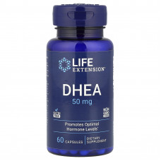 ДГЕА (дегідроепіандростерон), DHEA, Life Extension, 50 мг, 60 капсул