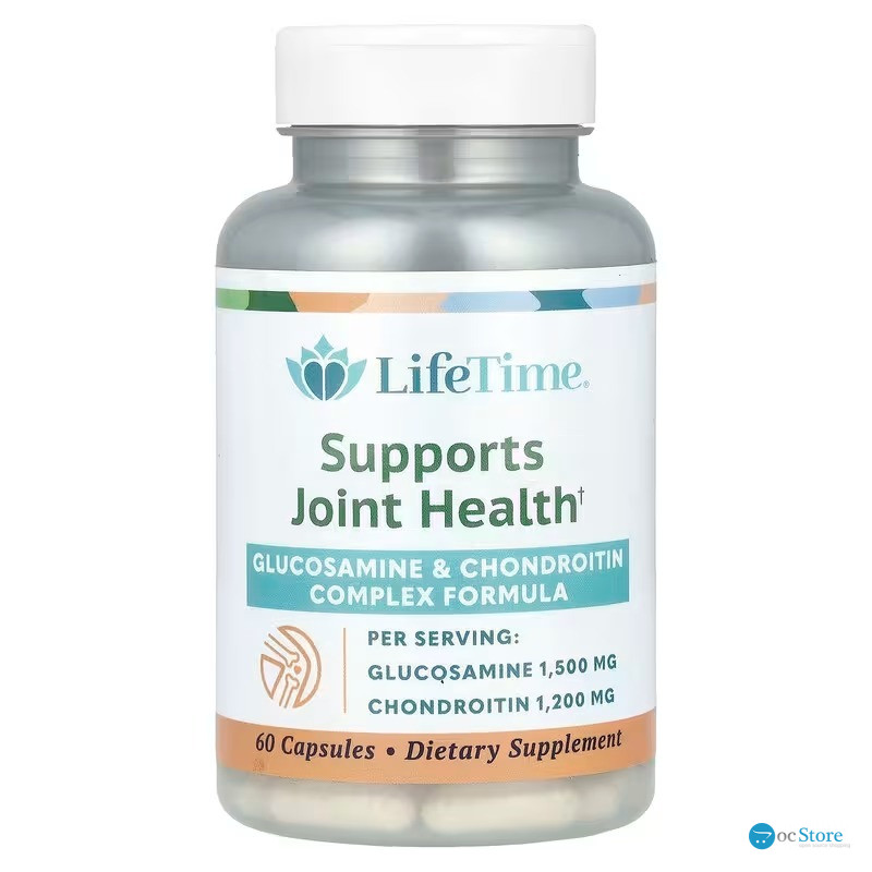 Глюкозамін хондроїтин, Glucosamine & Chondroitin, LifeTime Vitamins, 60 кап.