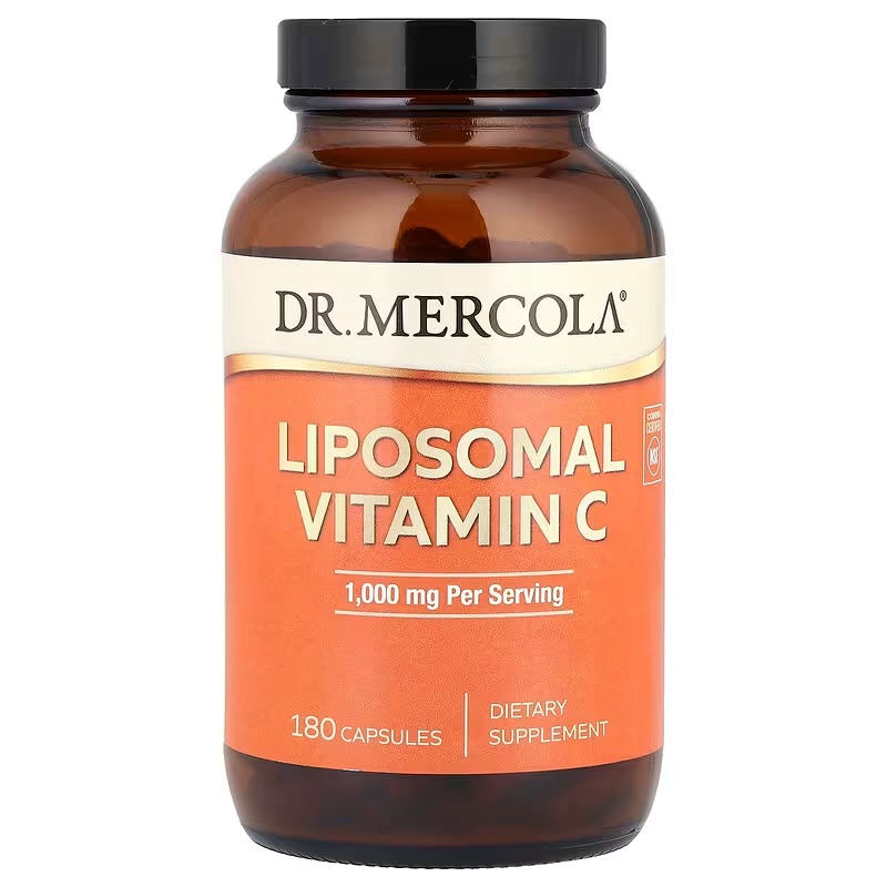 Ліпосомальний вітамін С, Liposomal Vitamin C, Dr. Mercola, 180 капсул (500 мг у капсулі)