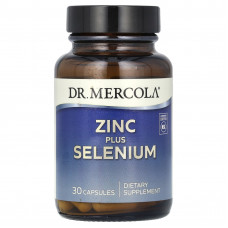 Цинк плюс селен, Zinc Plus Selenium, Dr. Mercola, 30 капсул