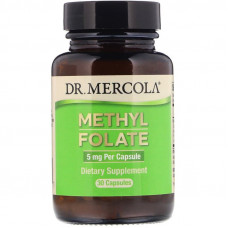 Фолат, Folate, Dr. Mercola, 5 мг, 30 капсул