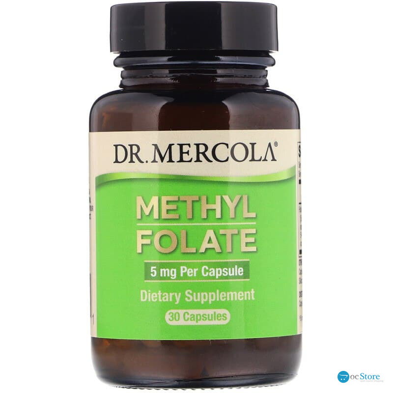 Фолат, Folate, Dr. Mercola, 5 мг, 30 капсул