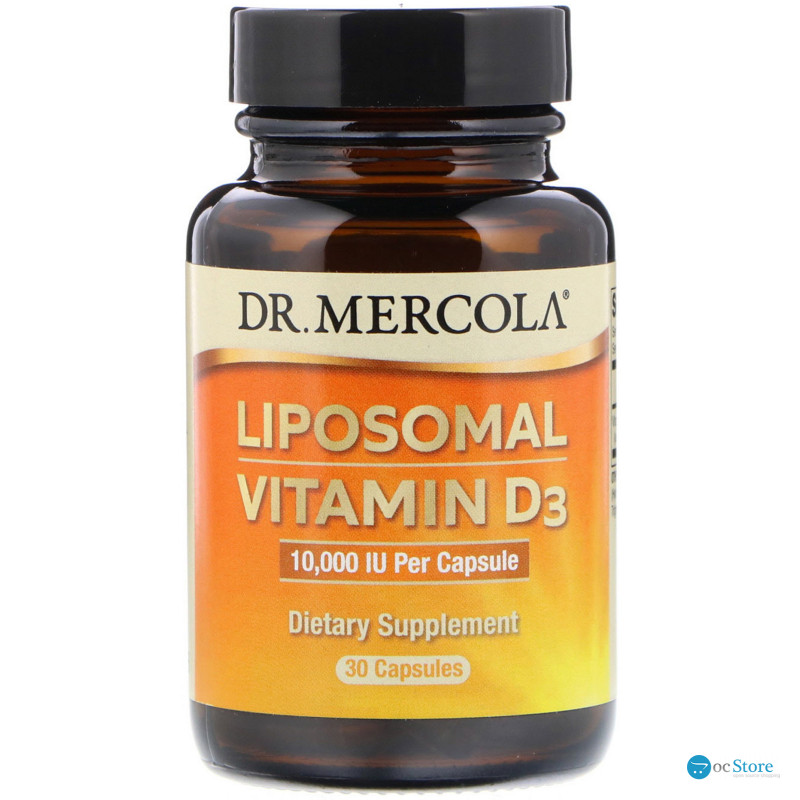 Вітамін D3 ліпосомальний, Liposomal Vitamin D3, Dr. Mercola, 10 000 МО, 30 капсул