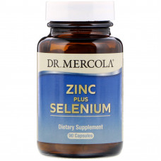 Цинк плюс селен, Zinc Plus Selenium, Dr. Mercola, 90 капсул