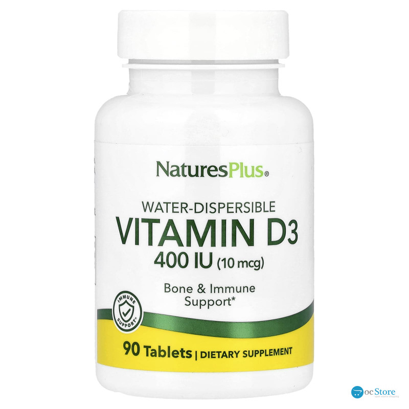 Вітамін D, Vitamin D, Nature's Plus, 400 МО, 90 таблеток