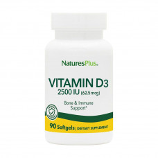 Вітамін D3, Vitamin D3, Nature's Plus, 2500 МО, 90 гелевих капсул