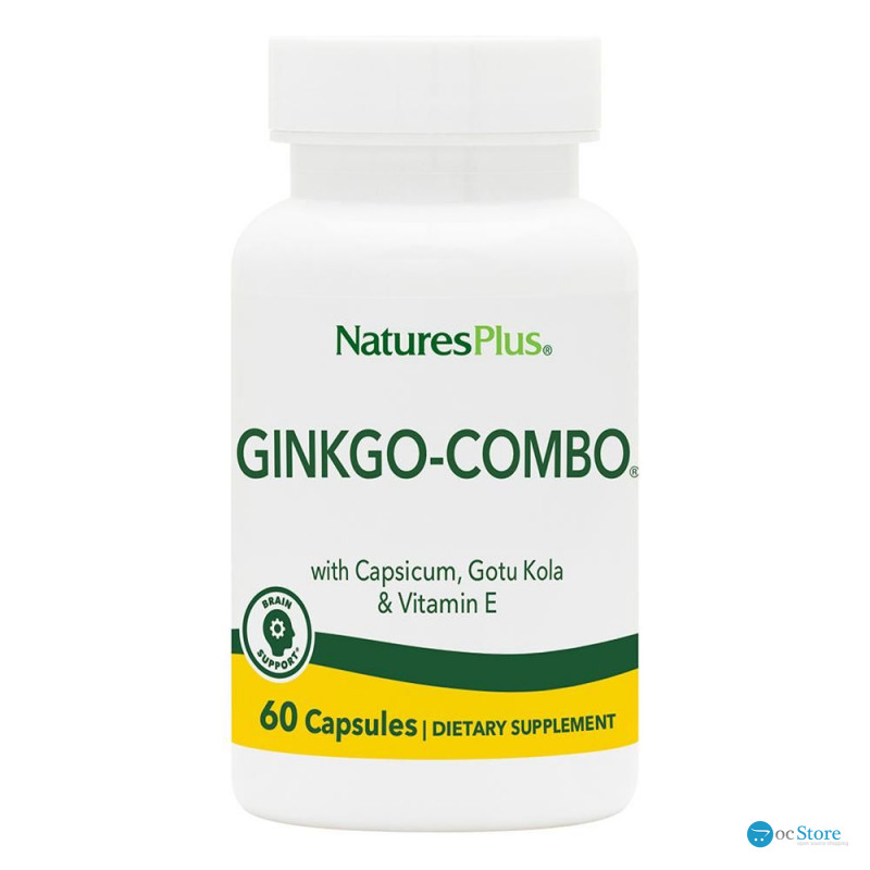 Гінкго Білоба комбо, Ginkgo-Combo, Nature's Plus, 60 капсул